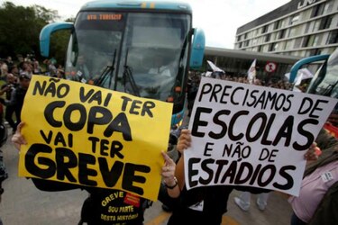 Brasil comienza su preparación en medio de protestas