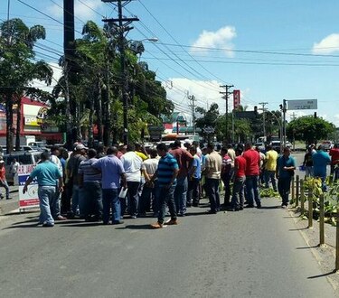 Protesta de transportistas en Juan Díaz