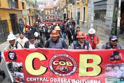 Sindicatos bolivianos vuelven a marchar contra el retiro de la subvención a combustibles