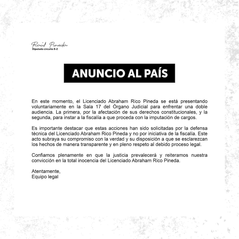 Con esposas y grilletes trasladan al hijo del diputado Raúl Pineda a la DIJ; juez avala captura