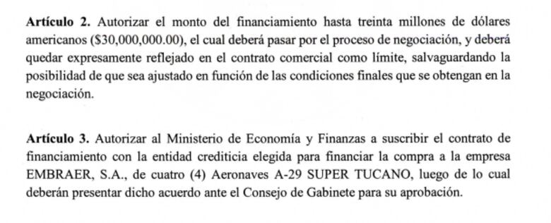 El costo de cuatro aviones ‘Super Tucano’: $68.2 millones y casi la mitad sería financiada a crédito