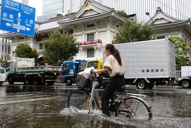 Tifón Faxai golpea a la capital japonesa