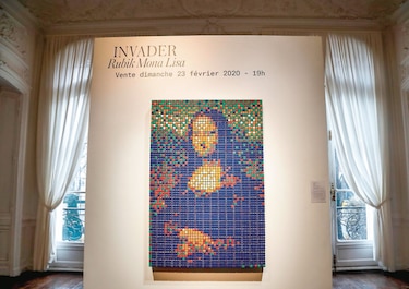 Subastan en París  Gioconda creada con cubos de Rubik 
