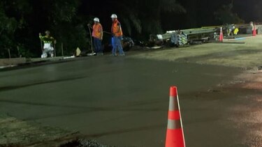 Continúan los trabajos en la vía Interamericana