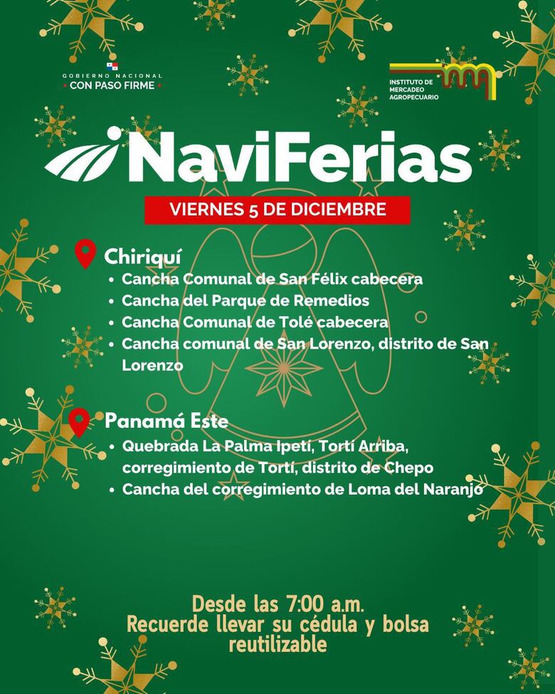 Bolsas navideñas del IMA: estos son los puntos de venta del 2 al 6 de diciembre