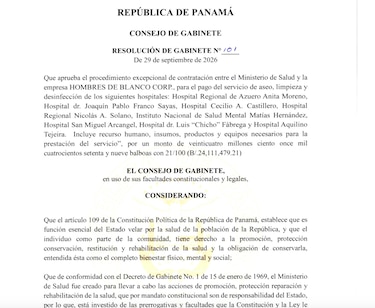 El Gabinete avala el pago de $24.1 millones a Hombres de Blanco, pese a tener el contrato vencido