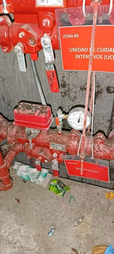 Imágenes reveladoras: el sistema antiincendios del hospital Chicho Fábrega está casi inservible