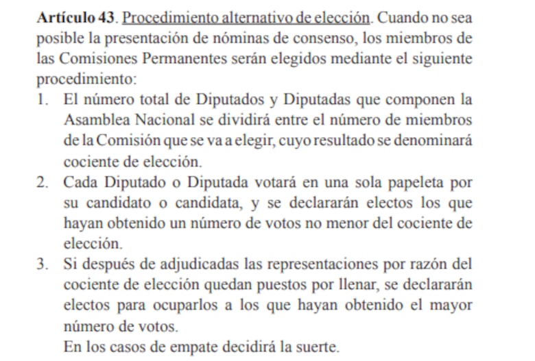 Drama por las comisiones de la Asamblea con un nuevo escenario en la mira: elección por votación