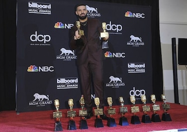 Drake rompe récord de Taylor Swift en los Premios Billboard