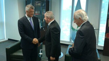 Presidente Kosovo, Hashim Thaçi visita el Parlatino