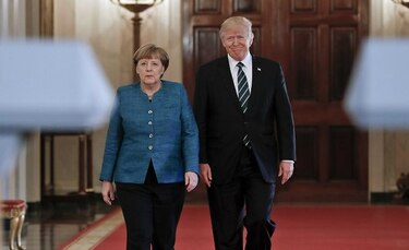 Trump y Merkel en gélida reunión evidenciaron amplias divergencias