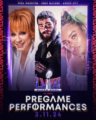 La NFL anuncia a Post Malone, Reba McEntire y Andra Day para el previo de Super Bowl LVIII