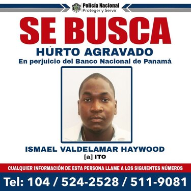 Policía Nacional busca a alias ‘Ito’, señalado como sospechoso en el caso de hurto al BNP