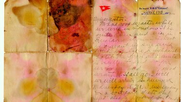 Carta escrita antes de hundirse El Titanic