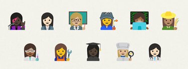 Unos 11 nuevos 'emojis' serán femeninos como doctoras y científicas