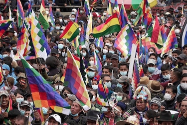 Culmina marcha de 200 km liderada por Evo Morales en apoyo al gobierno de Luis Arce