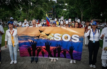Venezolanos en Panamá salen a protestar para pedir el reconocimiento de Edmundo González