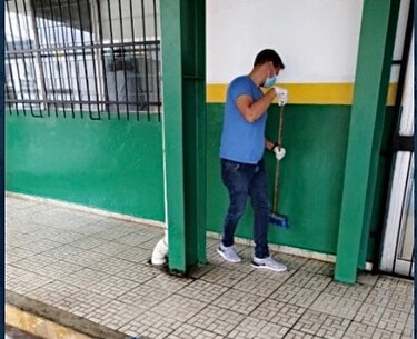 Imponen trabajo comunitario a personas que violaron la cuarentena