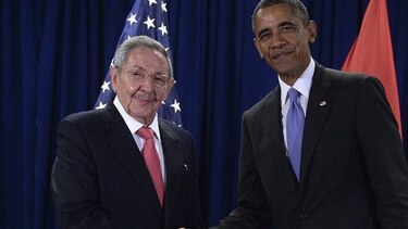 Obama y Raúl Castro comienzan reunión en la sede de la ONU