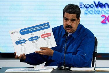 Nicolás Maduro incrementa 155% el salario mínimo
