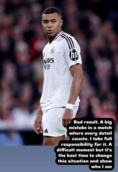 Mbappé asume ‘toda la responsabilidad’ de su ‘gran error’ en el penalti; Real Madrid cae ante el Athletic