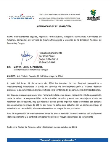 ‘Ningún paciente perderá sus medicamentos importados para uso personal’: Minsa