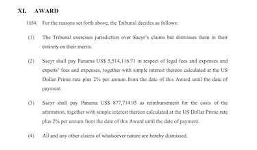 Panamá no ocultó información a GUPC y por eso el consorcio pierde en un arbitraje