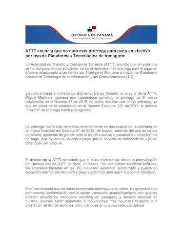 Plataformas de transporte selectivo ya no podrán cobrar más en efectivo