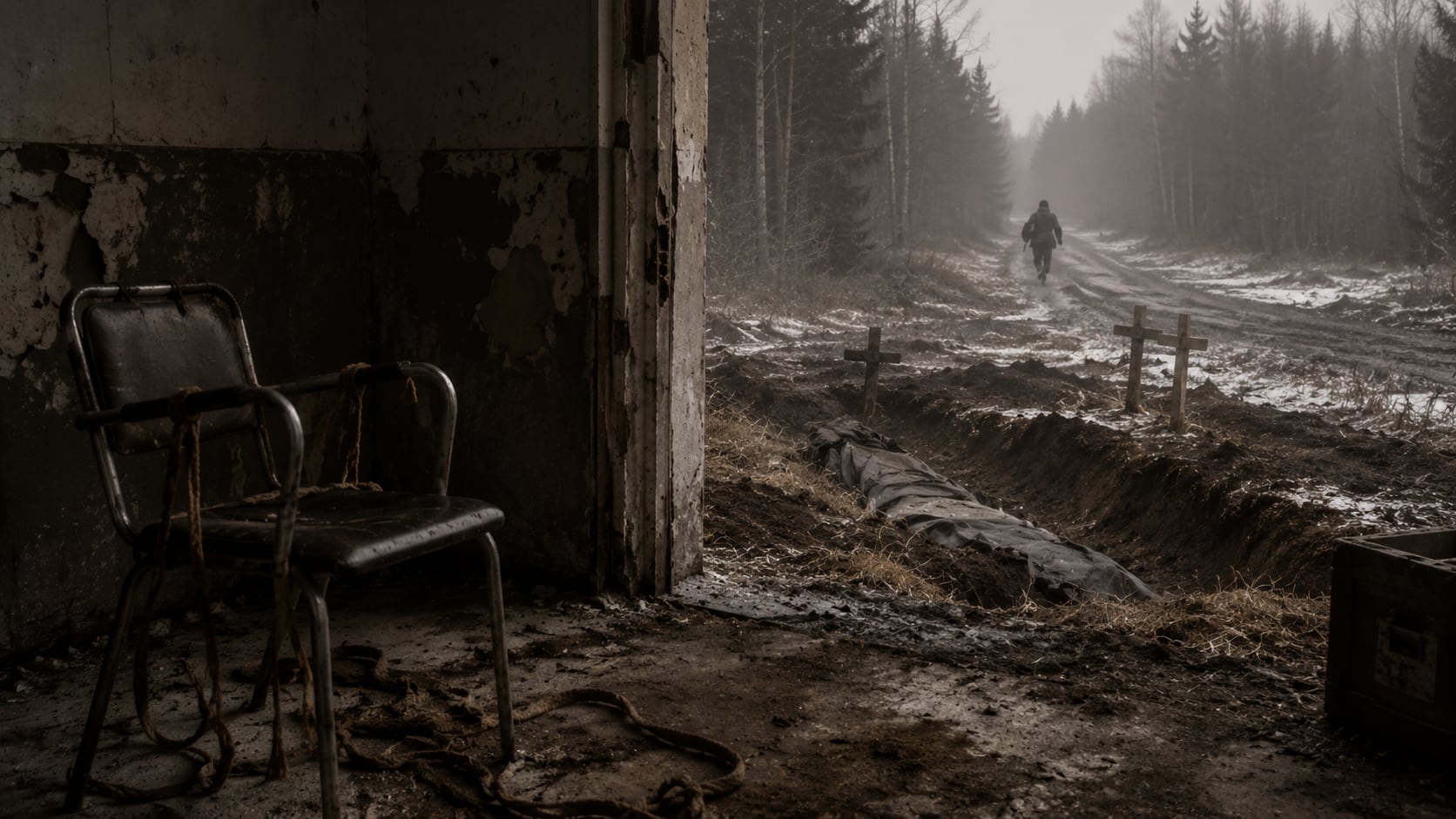 Terreno montañoso en la zona fronteriza entre Ucrania y Bielorrusia