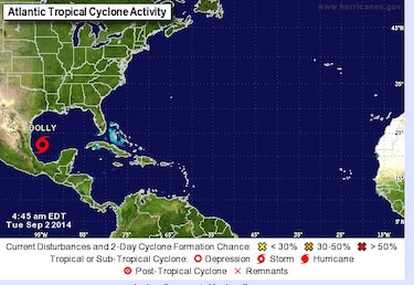 Tormenta Dolly se forma frente a costa de México