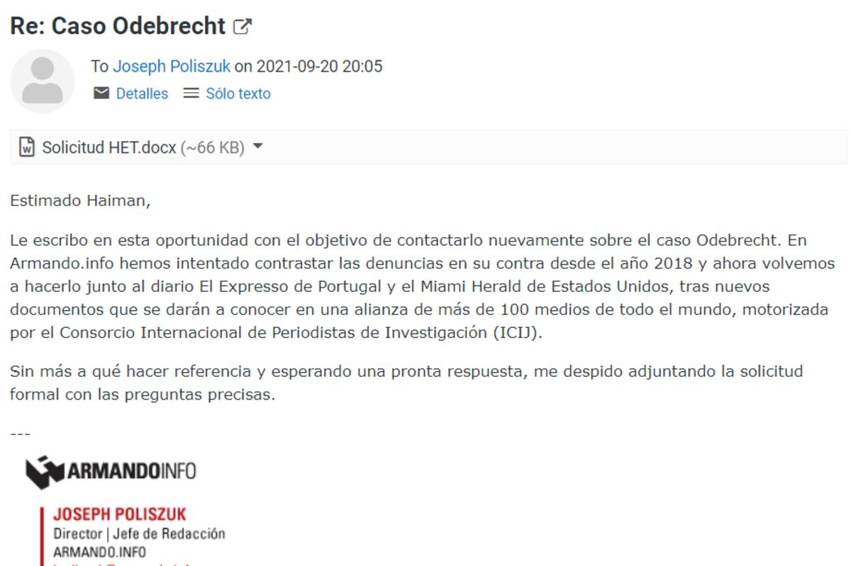 Los pagos de la caja dos de Odebrecht alcanzaron el entorno del torturador de Venezuela