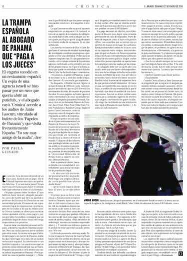 Sórdidas confesiones del abogado Janio Lescure