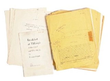 Manuscrito de ´Desayuno en Tiffany´s´, vendido