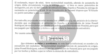 Yunya evita su extradición a Panamá al adquirir la nacionalidad española