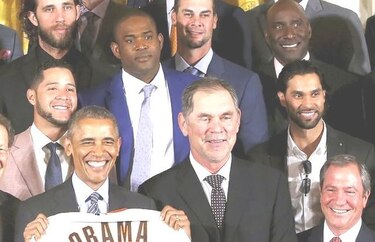 Roberto Kelly y los Gigantes visitan a Obama en la Casa Blanca