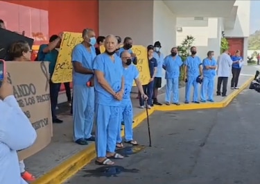La primera protesta en la Ciudad de la Salud: pacientes de cardiología exigen insumos