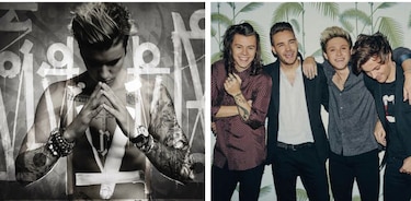 Justin  Bieber y One Direction intentan madurar con sus nuevos discos
