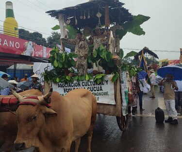 Así se celebró el desfile de carretas en Guararé, por el festival de la Mejorana