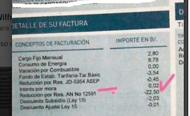 Aplican descuento en factura eléctrica