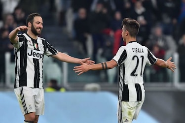 Juventus golea 4-1 a Palermo, con dos de Dybala y uno de Higuaín