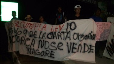 Vigilia y protesta por pacto de Barro Blanco