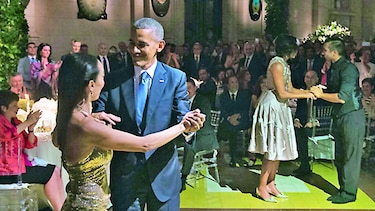 La pareja Obama mostró sus dotes para el tango