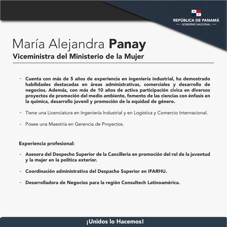 Es hija de Quibián Panay, obtuvo ‘auxilios’ del Ifarhu y ahora Cortizo la nombró viceministra. ¿Cómo se llama?