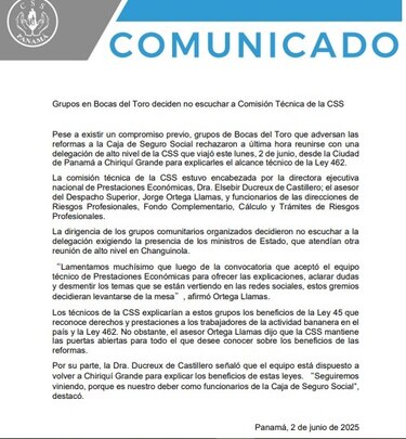 Presión sin efecto: manifestantes en Bocas del Toro rechazan propuesta del Gobierno y mantienen los cierres