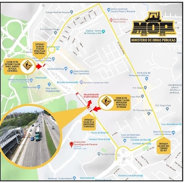 Por construcción de paso peatonal cerrarán tramo de la vía Centenario el 1 y 2 de junio