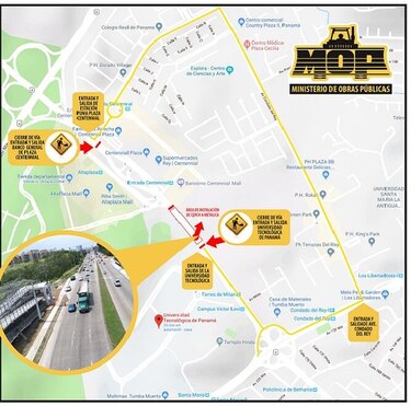 Por construcción de paso peatonal cerrarán tramo de la vía Centenario el 1 y 2 de junio