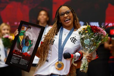 Rebeca Andrade aún no sabe si participará en los Juegos Olímpicos de Los Ángeles 2028