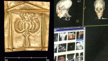 Egipto revela detalles de esqueletos hallados en sarcófago