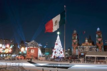 Patinar en el Zócalo mexicano