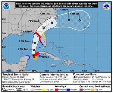 Florida se prepara para la llegada de Idalia con el recuerdo de Ian aún fresco